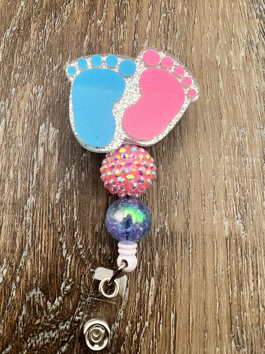 Baby Feet Badge Reel