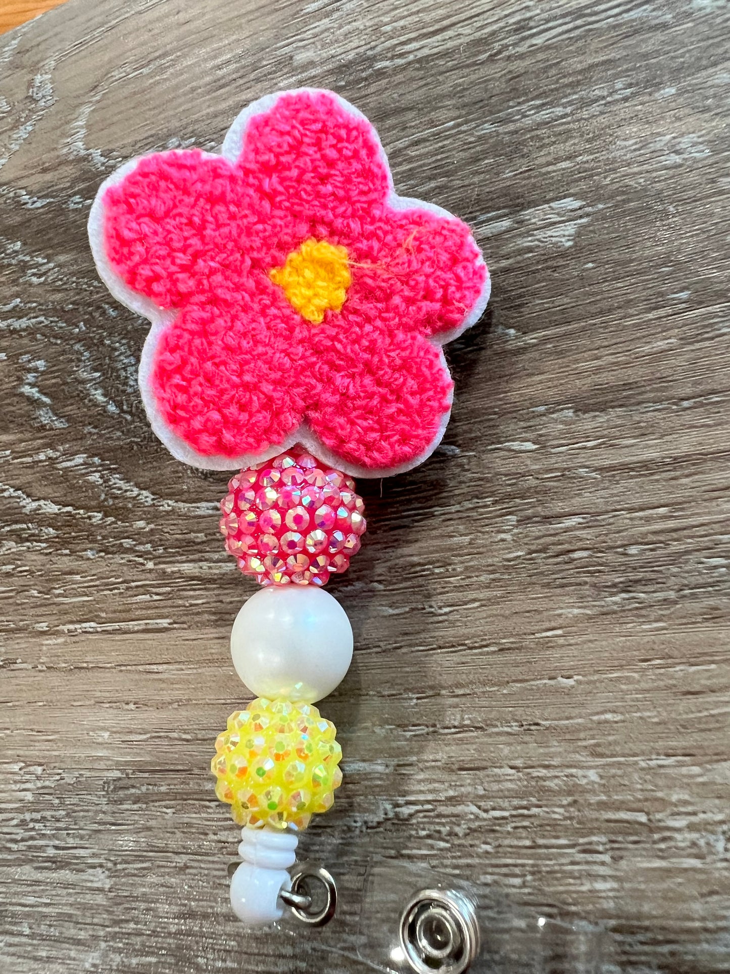 Felt Flower Badge Reel