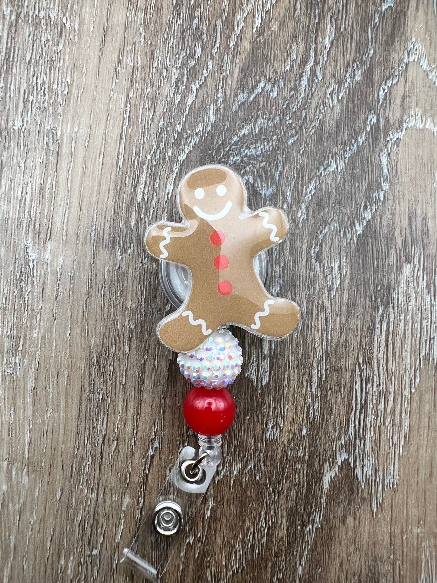 Gingerbread Man Badge Reel