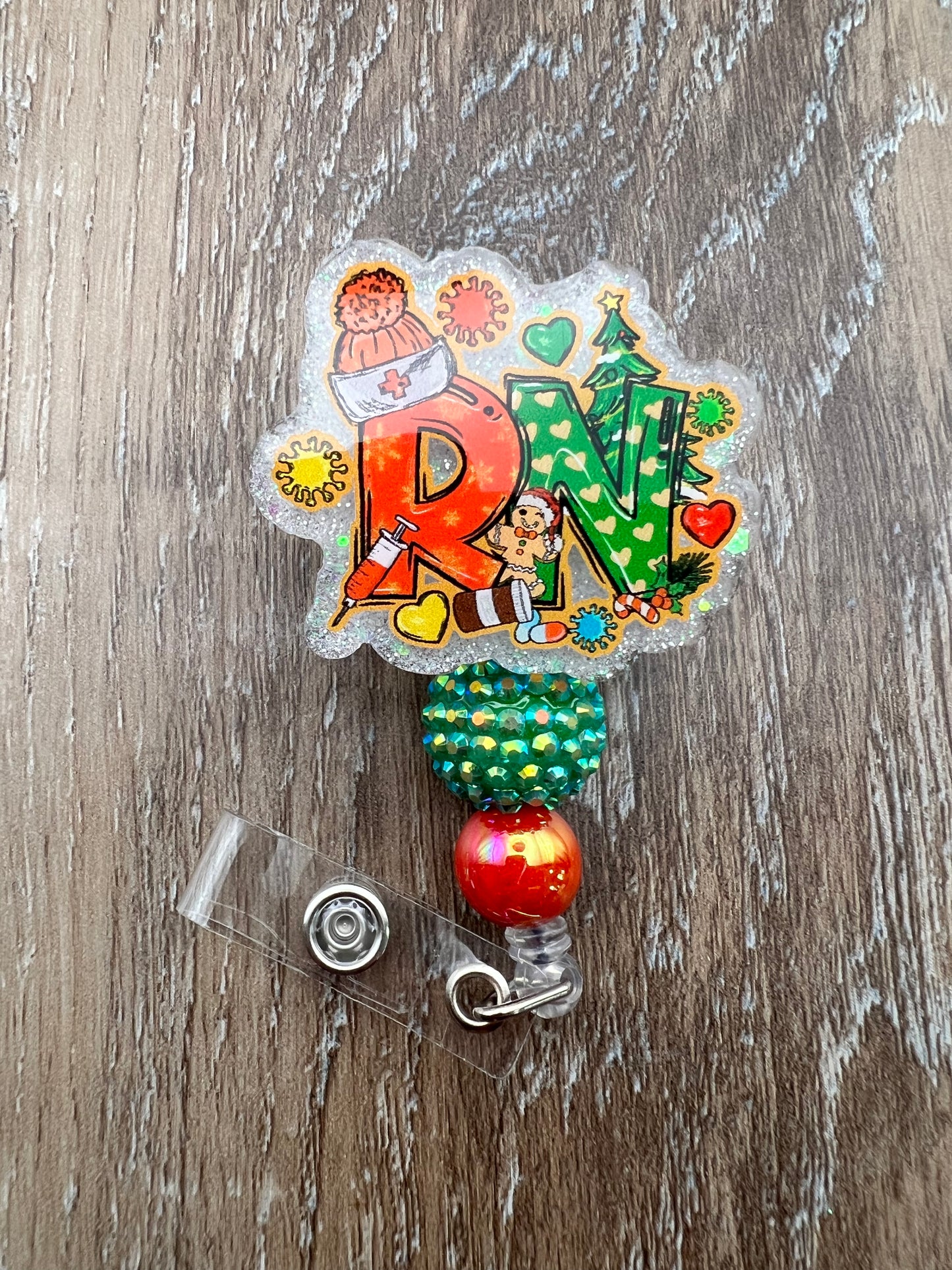 RN Christmas Badge Reel