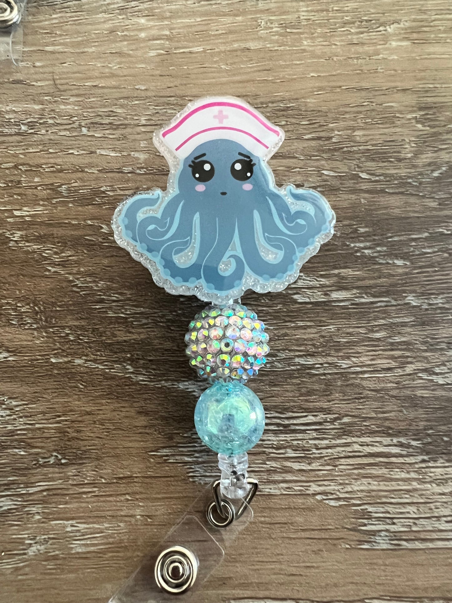 Octopus Nurse Retractable Badge Reel