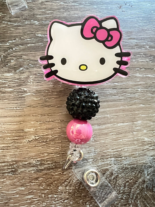 Cat Character Retractable  Badge Reel